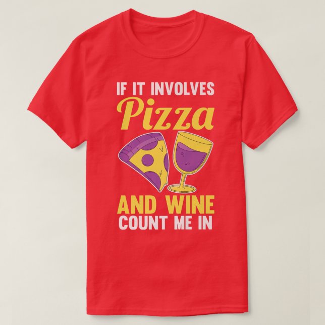 Camiseta Wine Pizza Premium  (Diseño del anverso)