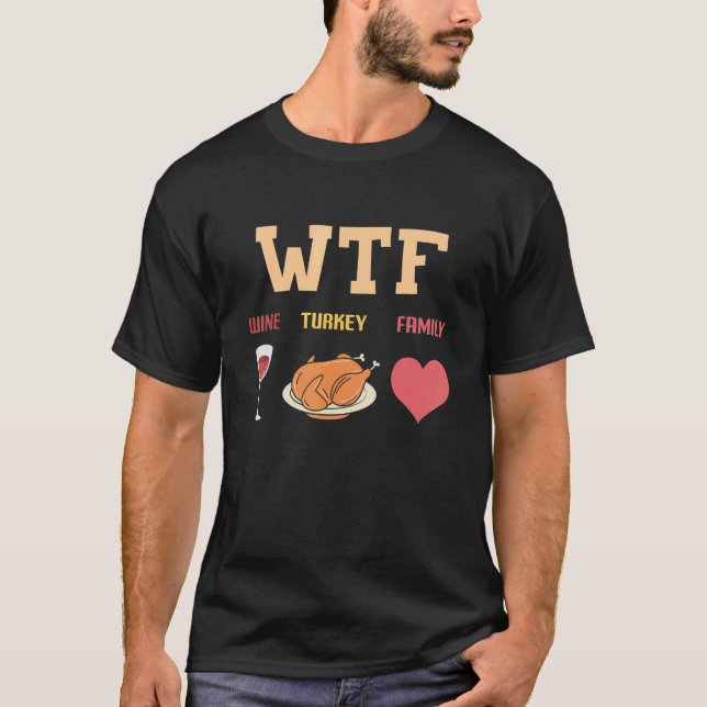 Camiseta Wine Turkey Family Dinner Matching Thanksgiving Tu (Anverso)
