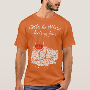 Camiseta Wine Vino Wine Lover Cat Dueño del Gato Hangover