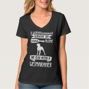Camiseta Wine Weimaraner Dog Weimaraner