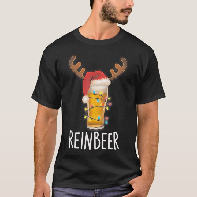 Camiseta Winedeer Reinbeer Santa Hat Reindeer Couple Xmas M (Anverso)