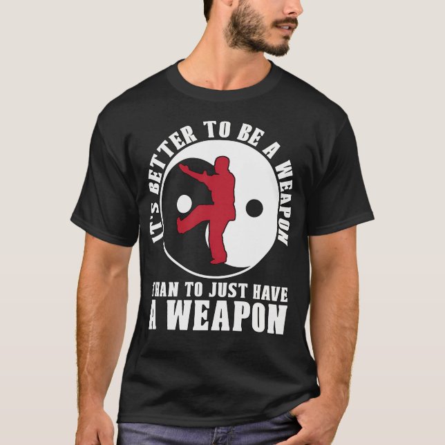 Camiseta Wing Chun Es Mejor Pelear Con Kung Fu (Anverso)
