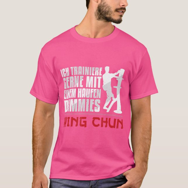 Camiseta Wing Chun Holzpuppe Haufen Dummies Artes Marciales (Anverso)
