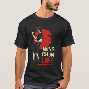 Camiseta Wing Chun Life Delivery Driver Muñeco de Madera Ar