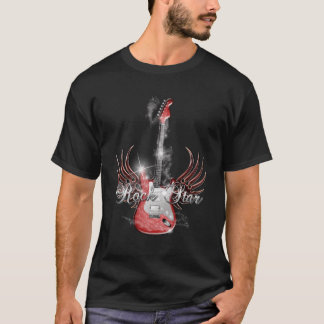 Camiseta Wing de guitarra con estrella de rock mas