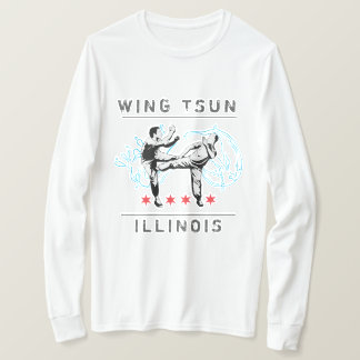 Camiseta Wing Tsun Illinois - Línea blanca horizontal
