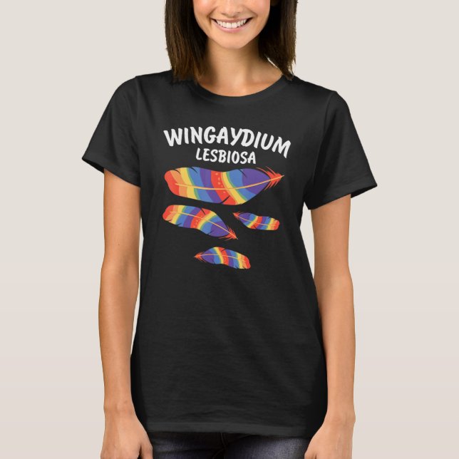 Camiseta Wingaydium Lesbiosa Lgbt Orgullo Gay Lesbian (Anverso)
