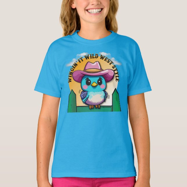 Camiseta Wingin' It Wild West Style -Cute Bluebird (Anverso)