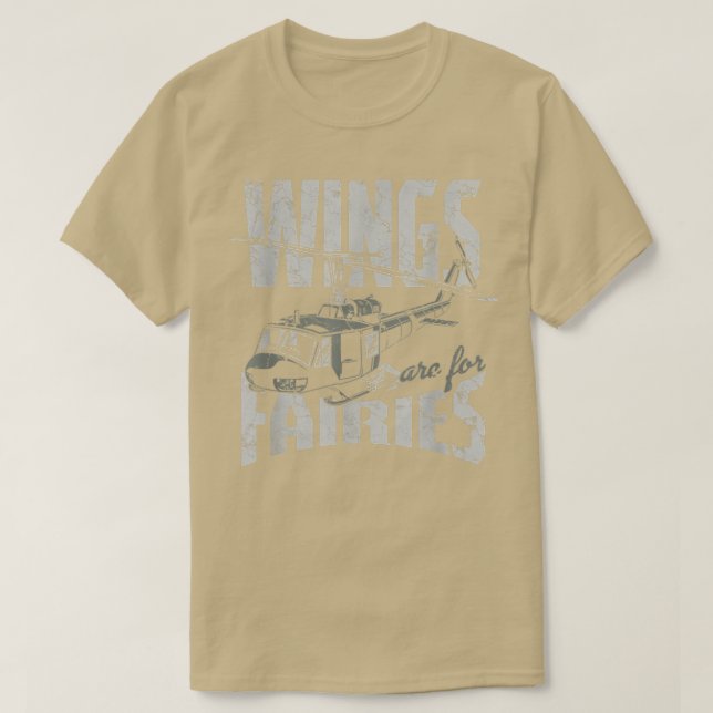 Camiseta Wings Are For Fairies Helicopter Aircraft Airplane (Diseño del anverso)
