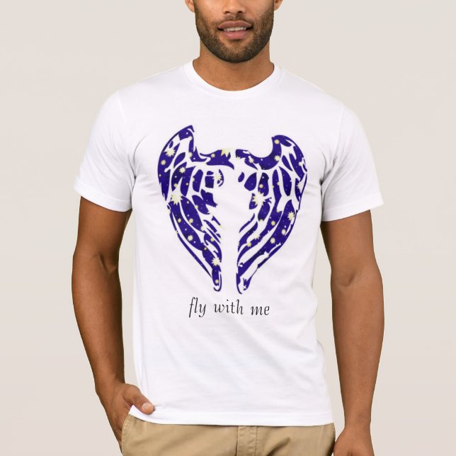 Camiseta wings_stars2, mosca conmigo (Anverso)