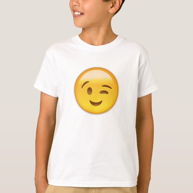 Camiseta Winking Face Emoij (Anverso)