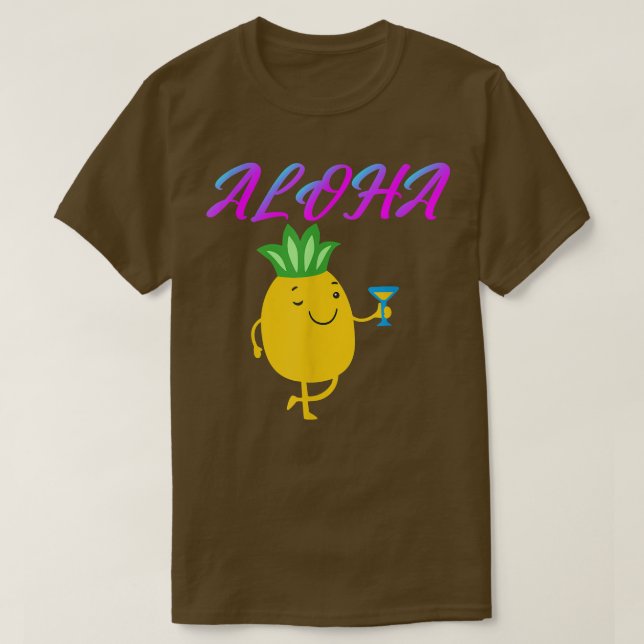 Camiseta winking pineapple funny Aloha Hawaii Pineapple sum (Diseño del anverso)