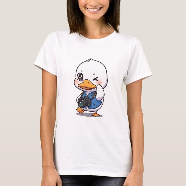 Camiseta Winky Duck Explorer – Adorable Cartoon Duck (Anverso)