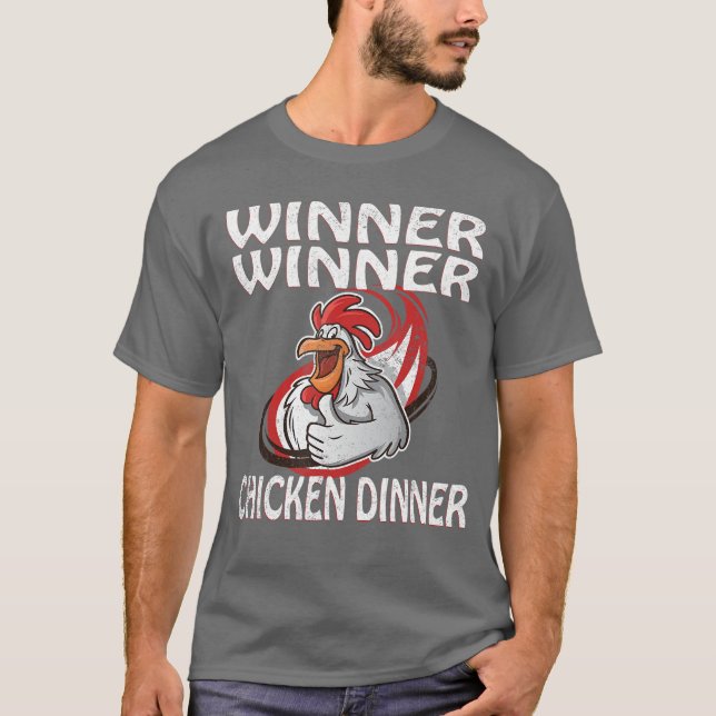 Camiseta Winner Loser Video Game Chicken Dinner Game Player (Anverso)