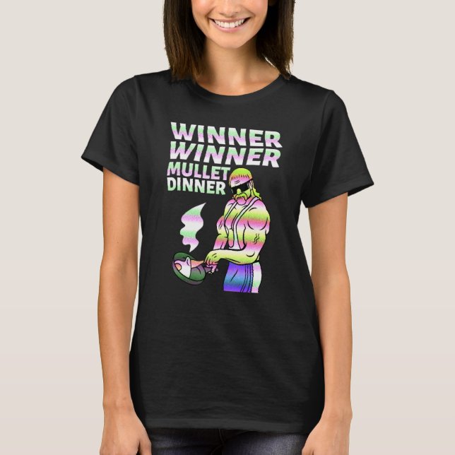 Camiseta Winner Winner Mullet Dinner Party In The Back  3 (Anverso)
