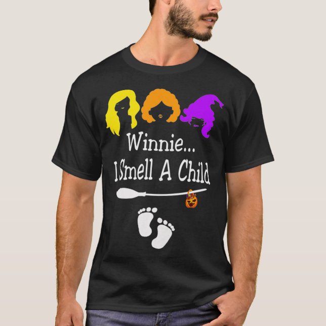 Camiseta Winnie de las mujeres huelo un embarazo de Hallowe (Anverso)