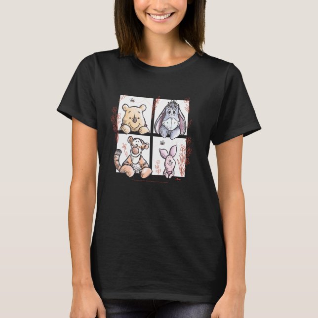 Camiseta Winnie the Pooh - Pooh Eeyore Tigger And Piglet (Anverso)