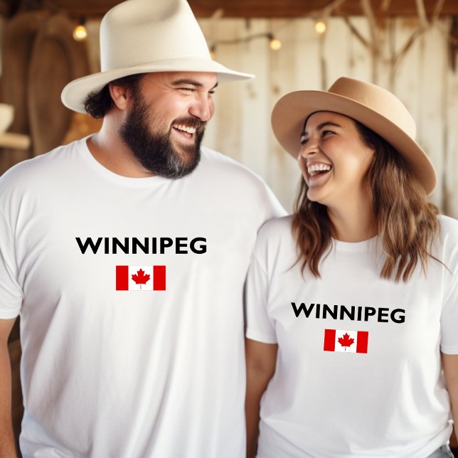 Camiseta Winnipeg Canadá Bandera canadiense color claro (Subido por el creador)