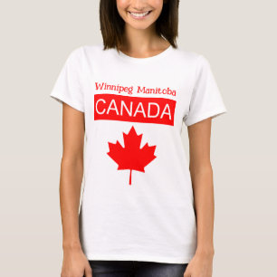 Camiseta Winnipeg Canadá Hoja de Arce Mujeres