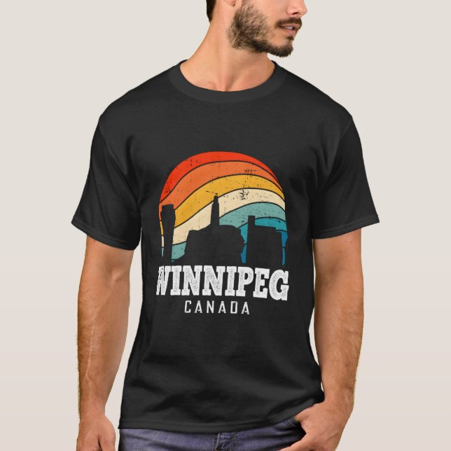 Camiseta Winnipeg de Canada Skyline City (Anverso)