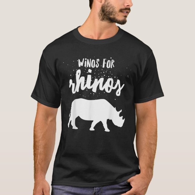 Camiseta Winos Para Los Rinocerontes Camisas De Rinoceronte (Anverso)