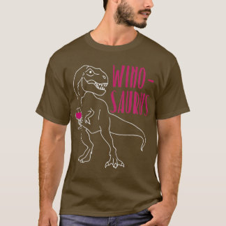 Camiseta Winosaur Wine Drinking Dinosaur Novedad Wine Regal