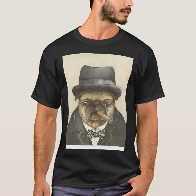 Camiseta Winston Churchill El Pug (Anverso)