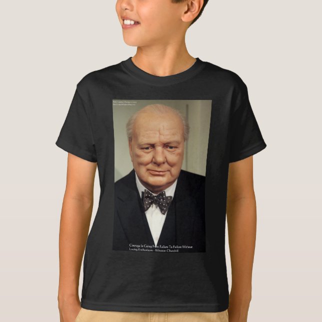 Camiseta Winston Churchill Fallo Wisdom Cita Regalos (Anverso)