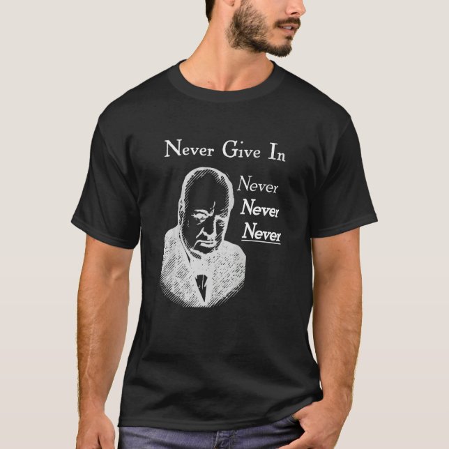 Camiseta Winston Churchill Nunca Se Rinde (Anverso)