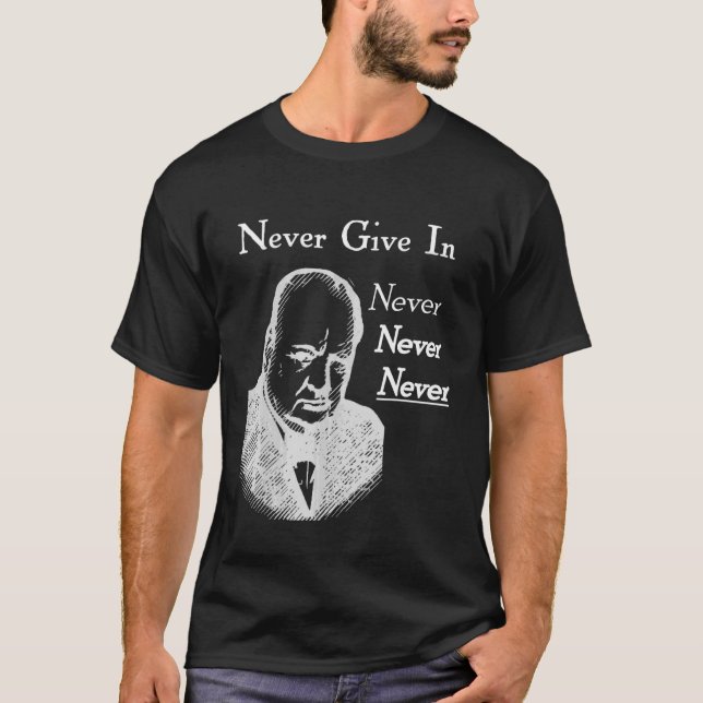 Camiseta Winston Churchill Nunca Se Rinde (Anverso)