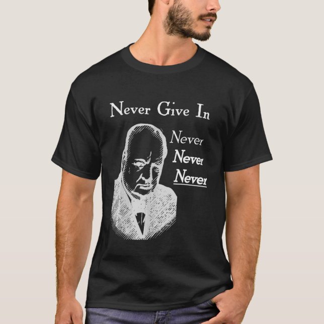 Camiseta Winston Churchill Nunca Se Rinde (Anverso)