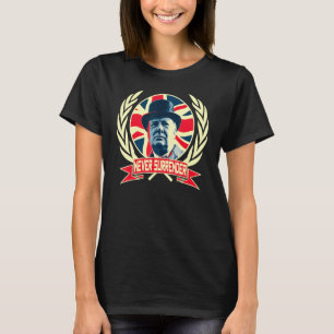 Camiseta Winston Churchill Nunca se Rinde Orgullo Británico