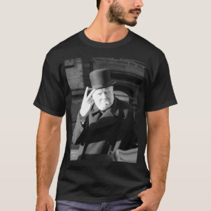 Camiseta Winston Churchill V Día V Rótulo 1945 Poster