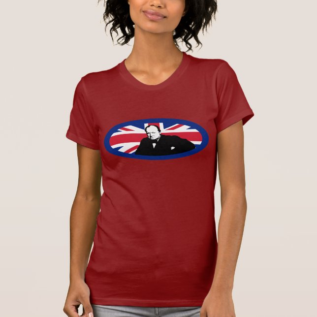Camiseta Winston Churchill y diseño de Union Jack (Anverso)
