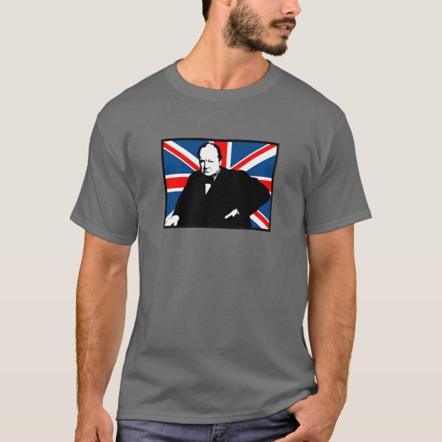 Camiseta Winston Churchill y Union Jack (Anverso)