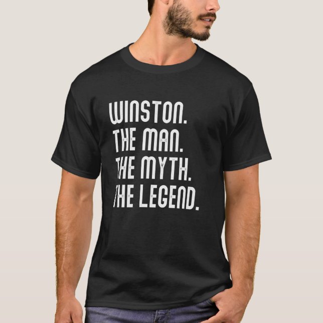 Camiseta Winston Man Myth Legend Regalos De Camisas Para Ho (Anverso)