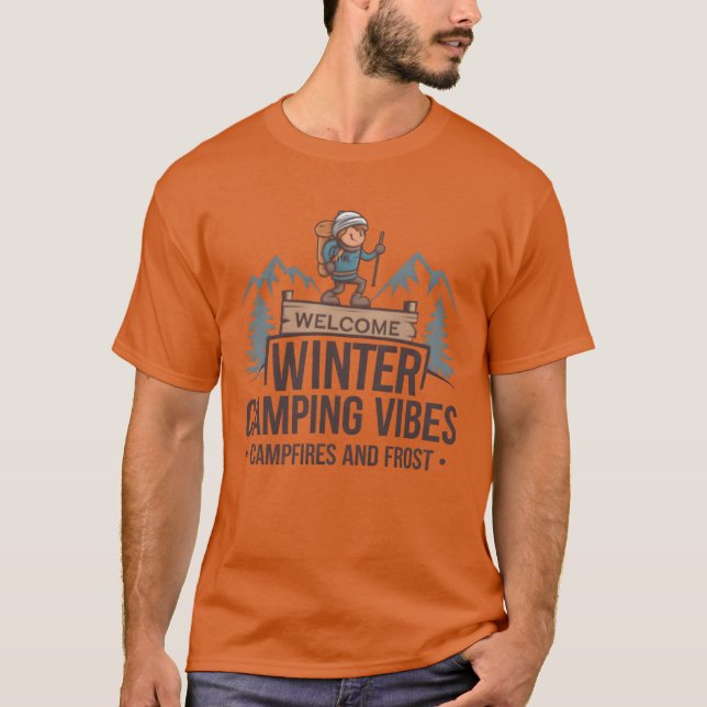 Camiseta Winter Camping Vibes shirts design friends (Anverso)