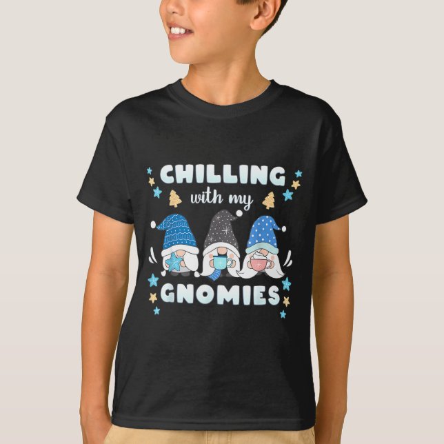 Camiseta Winter, Funny Nordic Christmas Gnomes  (Anverso)