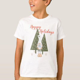 Camiseta Winter Gnome Felices Fiestas Para Los Niños Que Co