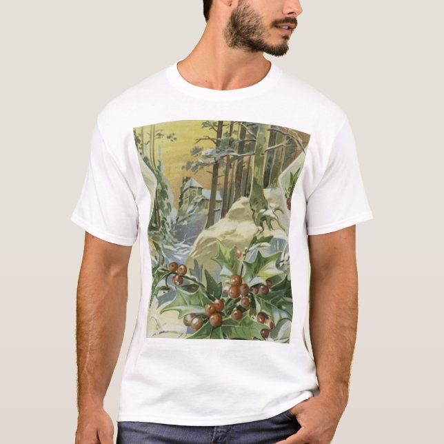 Camiseta Winter House Vintage Illustration (Anverso)