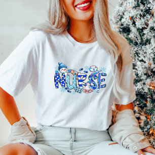 Camiseta Winter NURSE Tee con copos de nieve