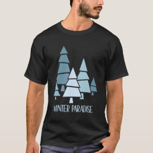 Camiseta Winter Paradise Retro Winter Forrest invierno retr