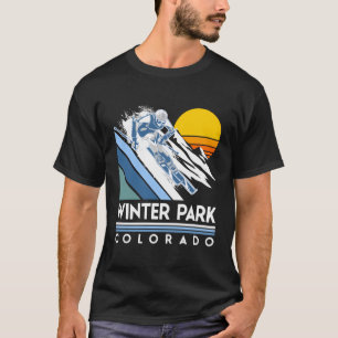 Camiseta Winter Park Colorado Retro Ski Hoodie