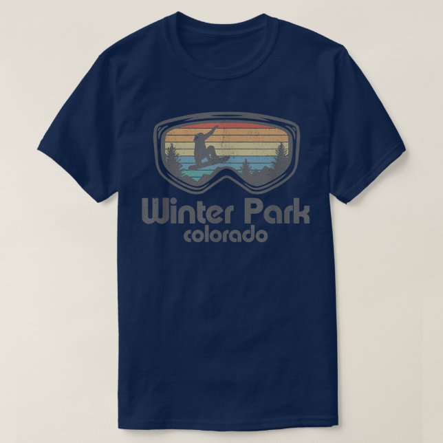Camiseta Winter Park Snowboarding Retro Colorado Snowboard (Diseño del anverso)