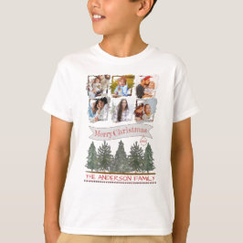 Camiseta Winter Pine Tree Family Photo Matching Christmas