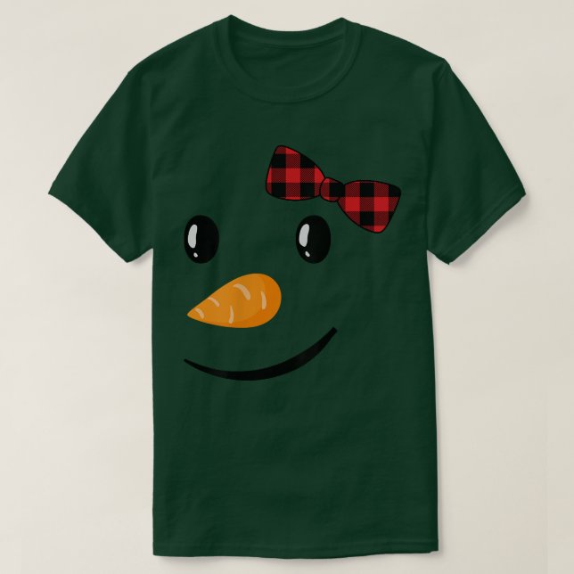 Camiseta Winter Snowman Face  (Diseño del anverso)