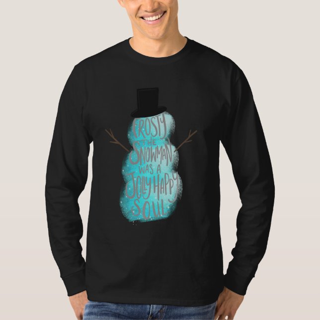 Camiseta Winter Soul Jolly Feliz Snowman Frosty (Anverso)