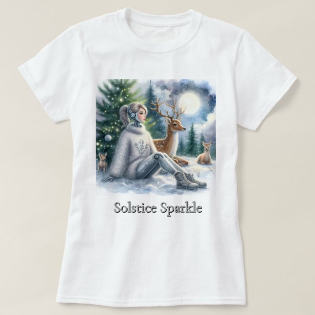 Camiseta Winter Sparkle Tech Chicas STEM (Diseño del anverso)