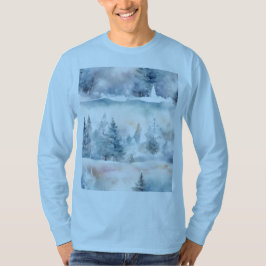 Camiseta Winter Wonderland - Azul claro artístico