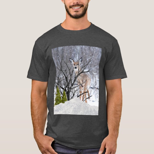 Camiseta Winter Wonderland con Deer Collage Art (Anverso)